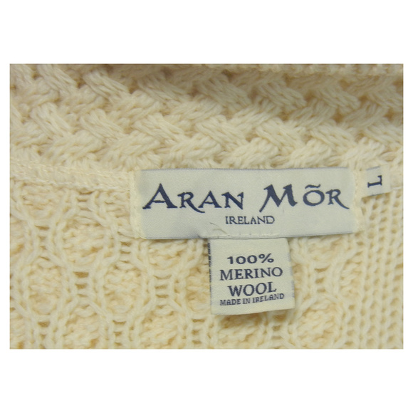ARAN MOR Patchwork Cardigan Sweater Wool Ireland - Picture 6 of 6